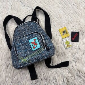 Dime Bag Kid Club Mini Tweed Backpack in Glass + 4 Patches